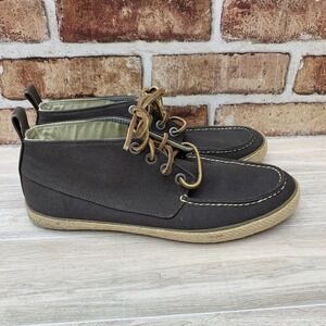 SeaVees Bayside Moc Chukka Twill Mens Shoes Sz 10 Espadrille Taupe‎